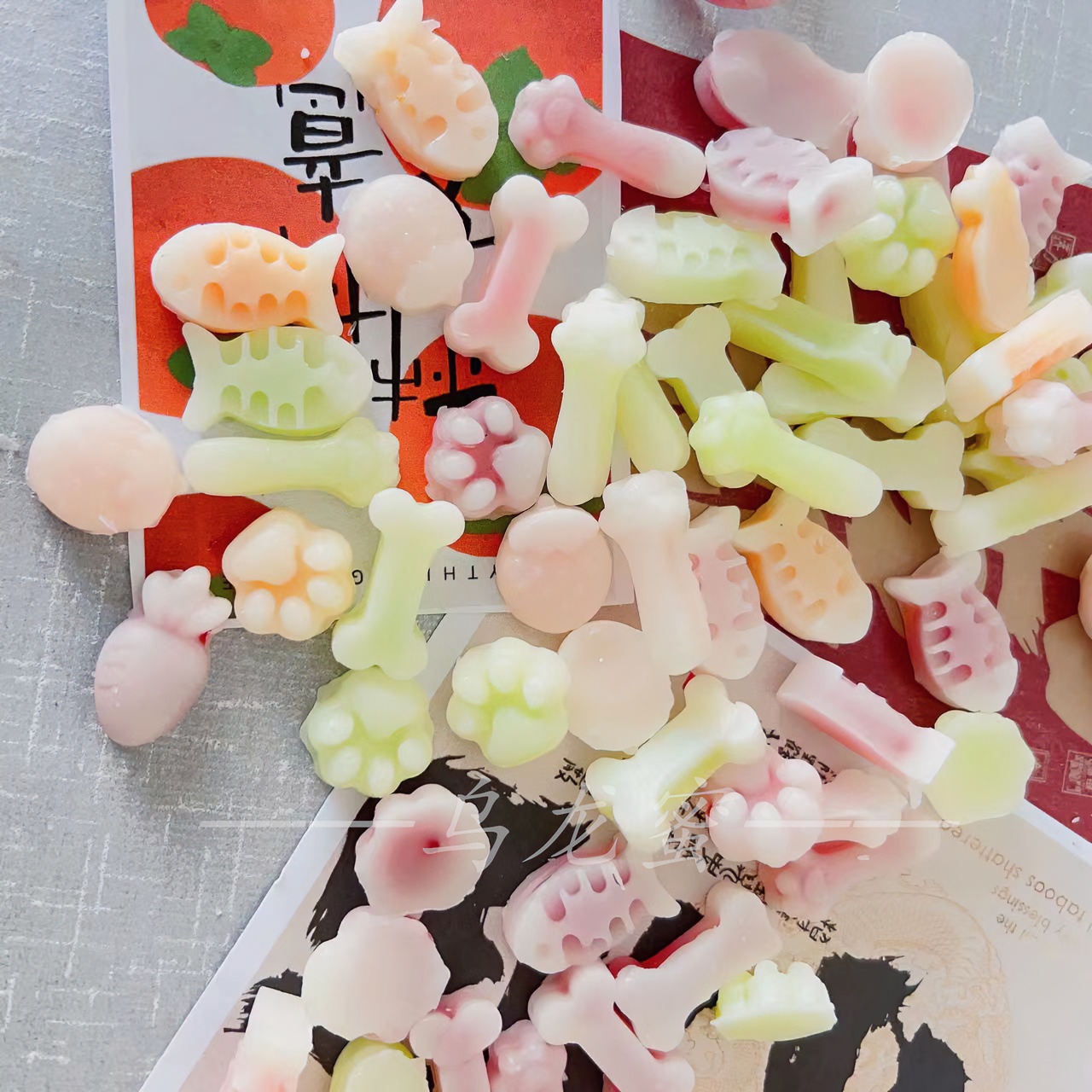 腊瓶糖蜡糖蜡皮糖 仿真小鱼系列 手工制作创意DIY解压爆浆夹心