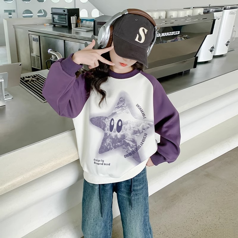 女童卫衣春秋款2023新款洋气女孩秋季衣服童装秋装女大童儿童上衣