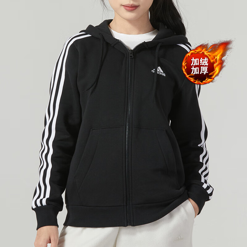 【达人专属】adidas阿迪达斯外套女2023秋冬季新款加绒夹克HZ5743