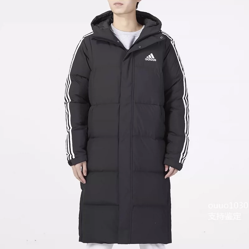 【奥莱特惠】阿迪达斯长款羽绒服2023冬季新款时尚运动保暖连帽棉羽