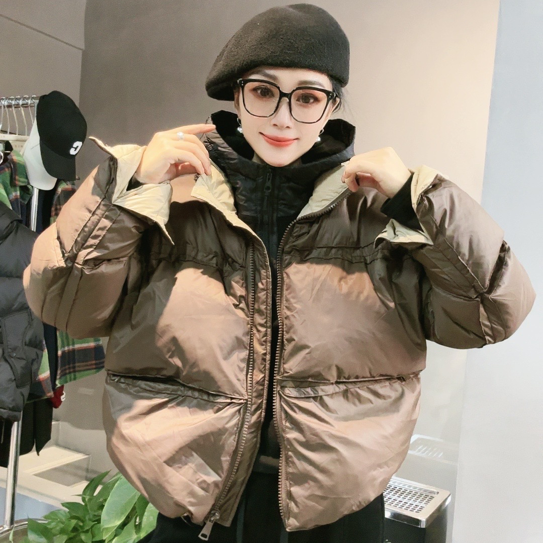 简约时尚洋气撞色保暖羽绒服 8510