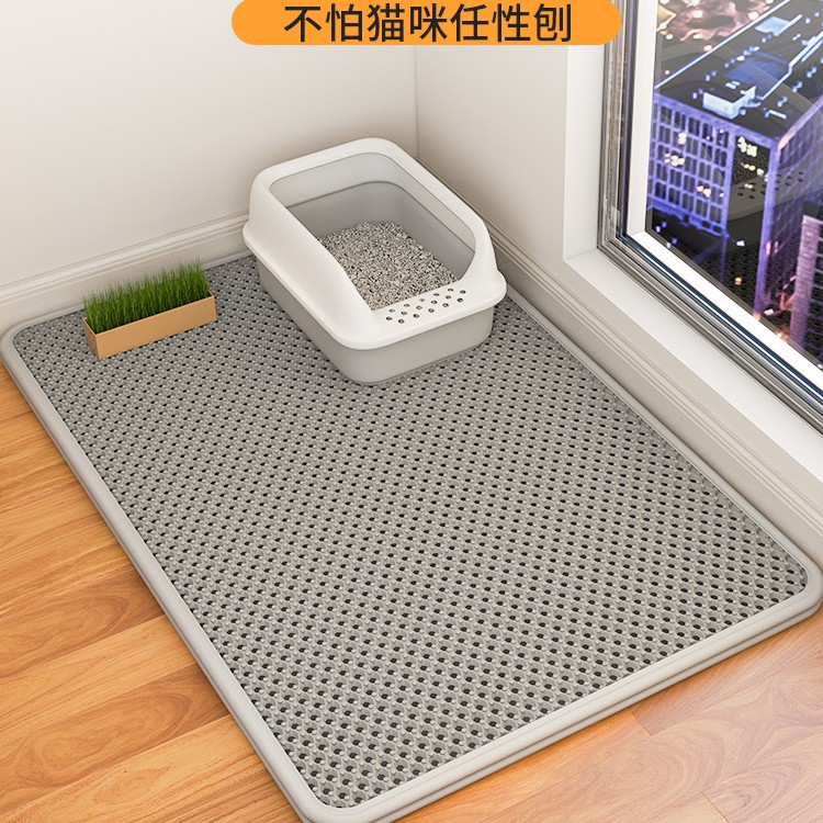 超大猫砂垫防带出猫砂盆防外溅垫子双层过滤漏控砂垫宠物猫咪用品
