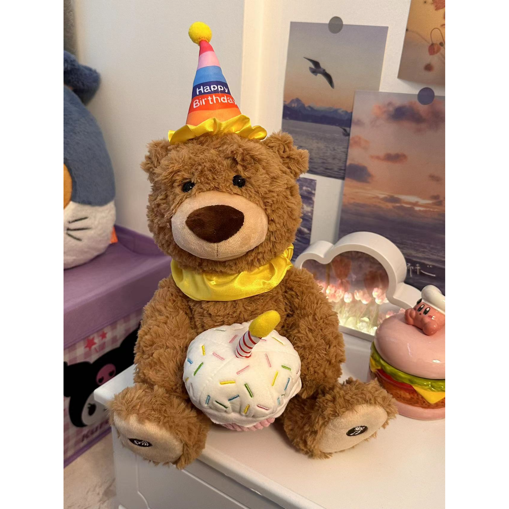可爱创意会唱歌的泰迪熊毛绒玩具小熊公仔生日小熊毛绒布娃娃生日