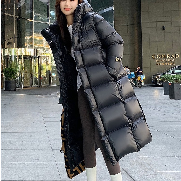 长款黑色金标男女90加厚外套-QPL，高品质黑科技