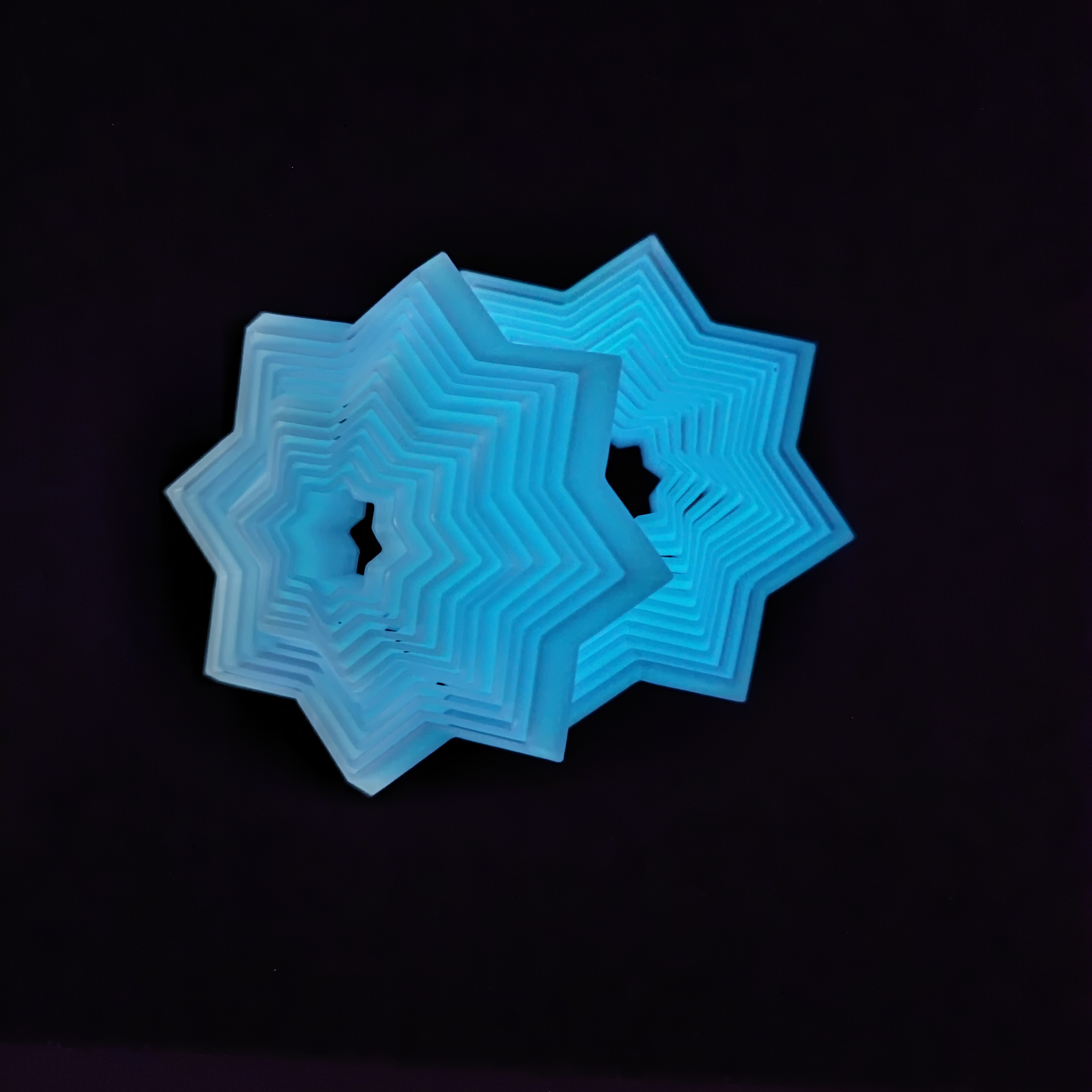夜光萝卜塔3d打印解压八角星形玩具萝卜刀平替发光整蛊创意模型