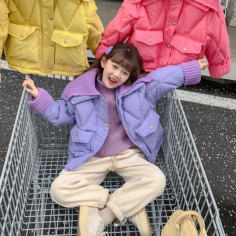 女童棉服外套2023新款洋气儿童冬装保暖棉衣大童女孩冬季棉袄加厚