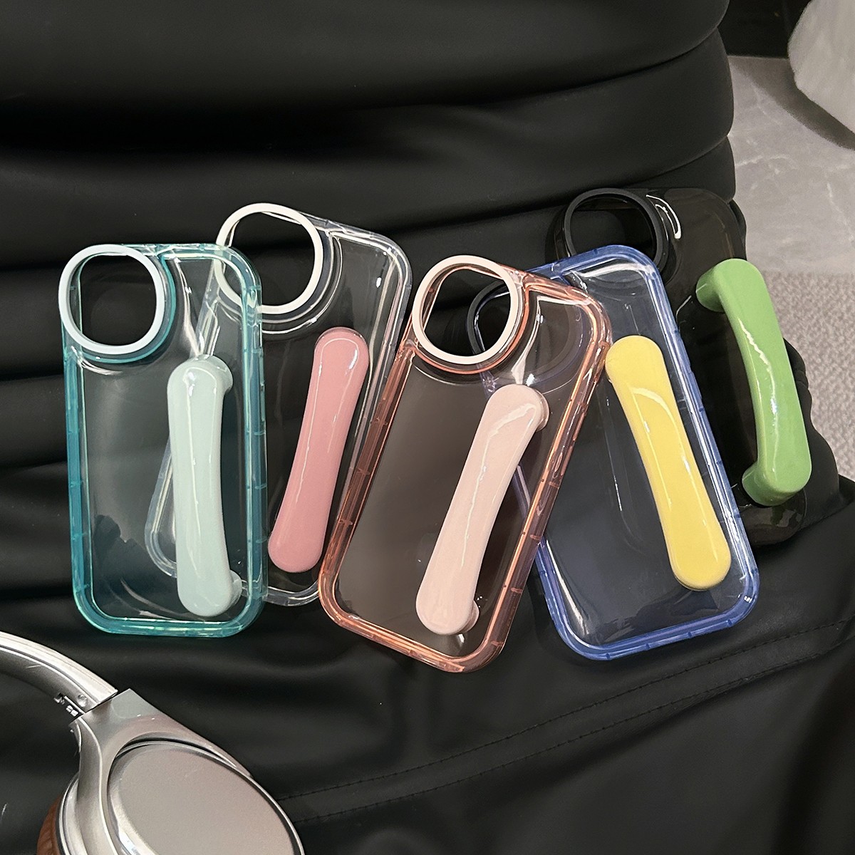 ins风新款泡芙支架iPhone14promax手机壳苹果13硅胶12软11创意x女