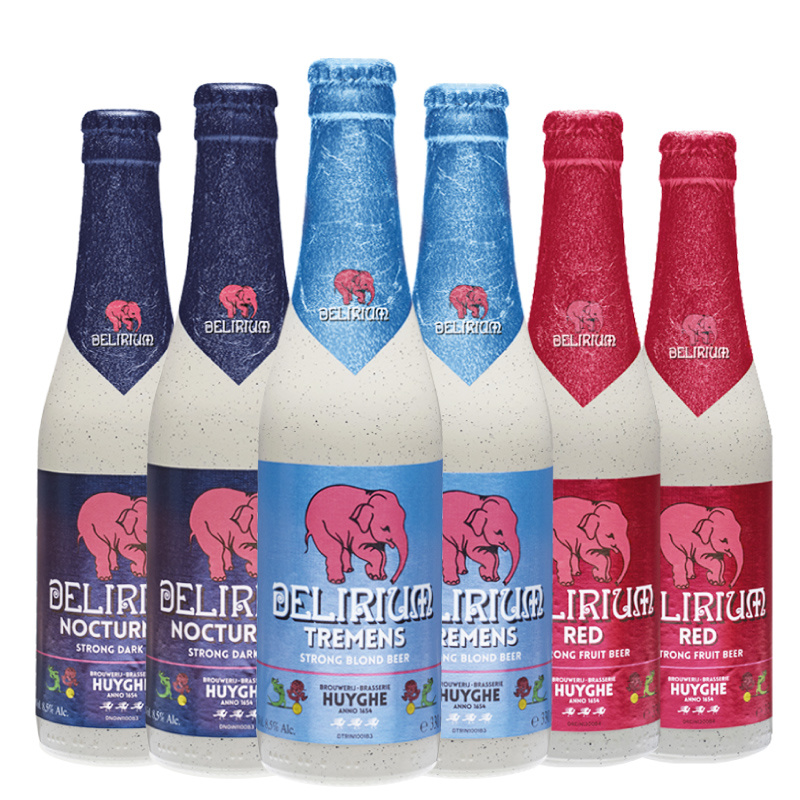粉象比利时Delirium浅粉象深粉樱桃粉组合进口精酿啤酒 330ml 瓶
