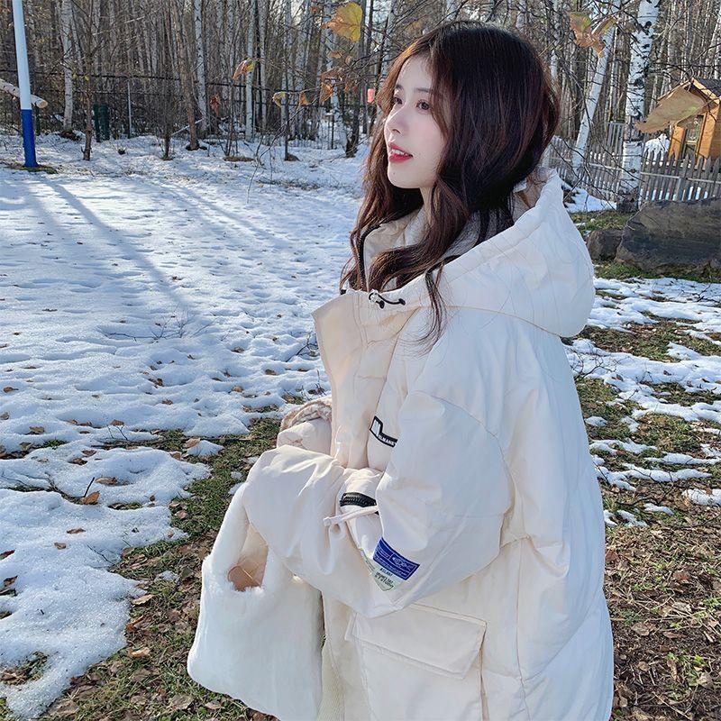 雪中飞羽绒服新款爆款装女士女款短款韩版年面包季宽松袄加厚衣外