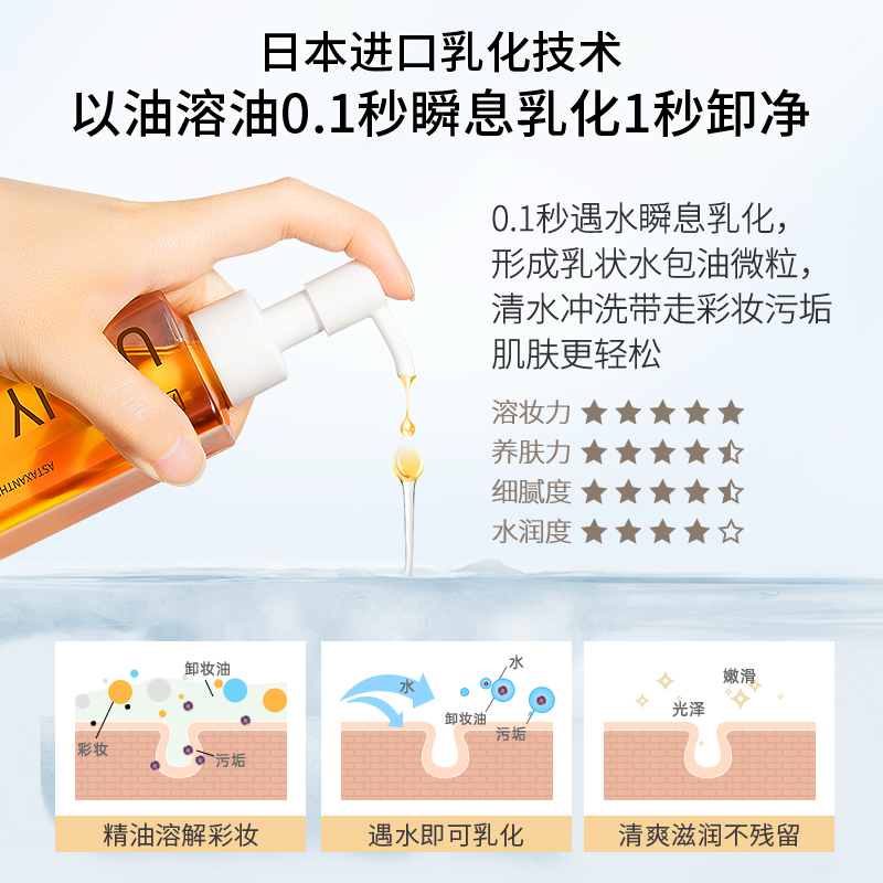 UNNY ASRE 卸妆油女正品旗舰店官方品牌卸妆膏液水乳眼唇脸部温和