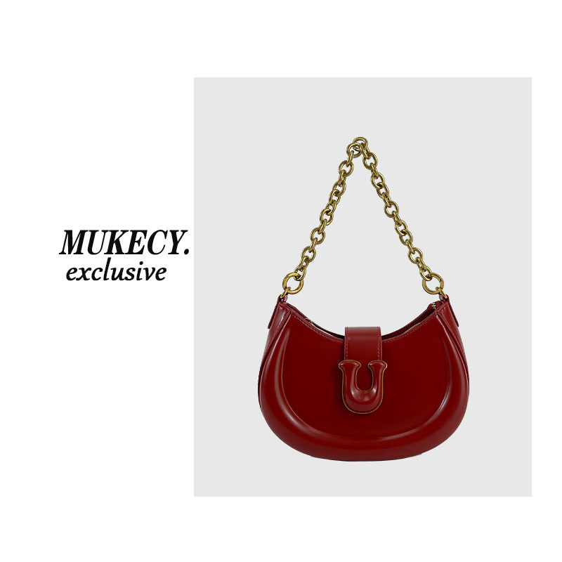 MUKECY 2023秋冬新款单肩斜挎链条摇摇包