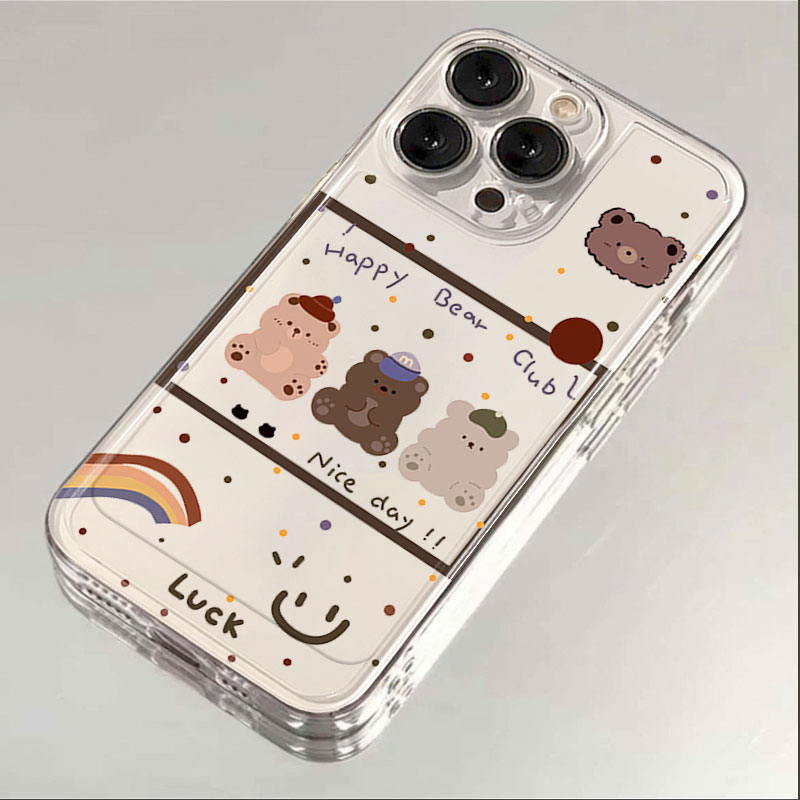 橱窗小熊iPhone15苹果手机壳P60华为mate小米vivo红米oppo全包ins