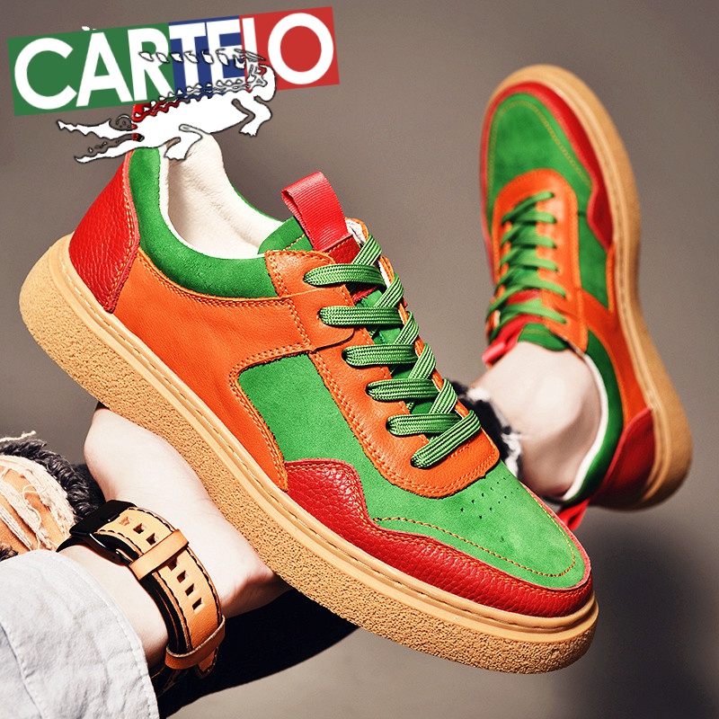 鳄鱼板鞋男鞋潮牌2023新款秋季品牌高端百搭休闲鞋男士鞋子男潮鞋