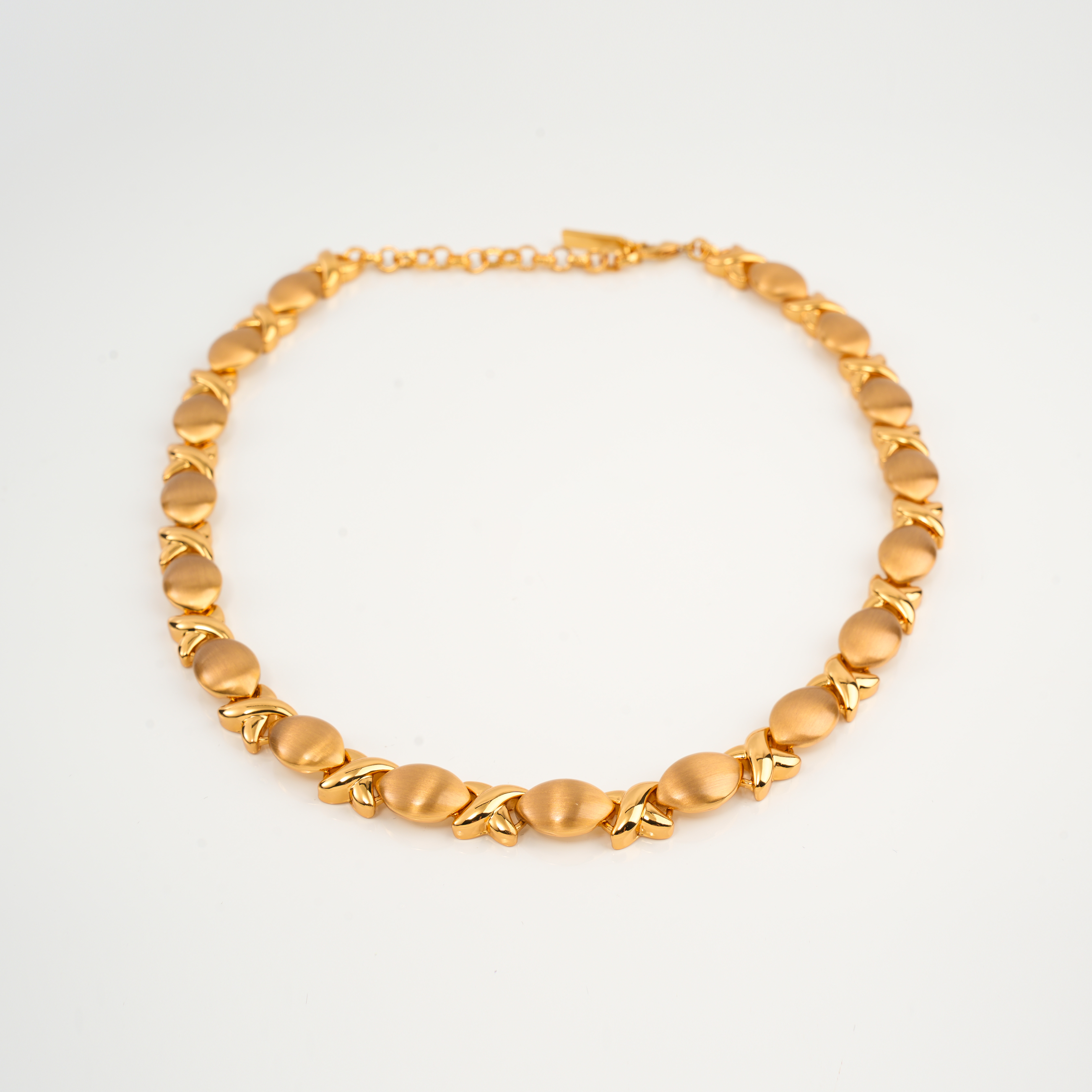 合金合成锆石项链 中古风素金时尚百搭项链/S489