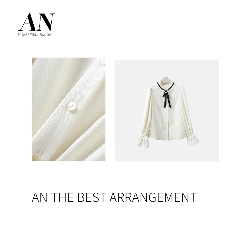 AN高定【小恩】新款时尚设计感精致气质百搭衬衫AC2310076