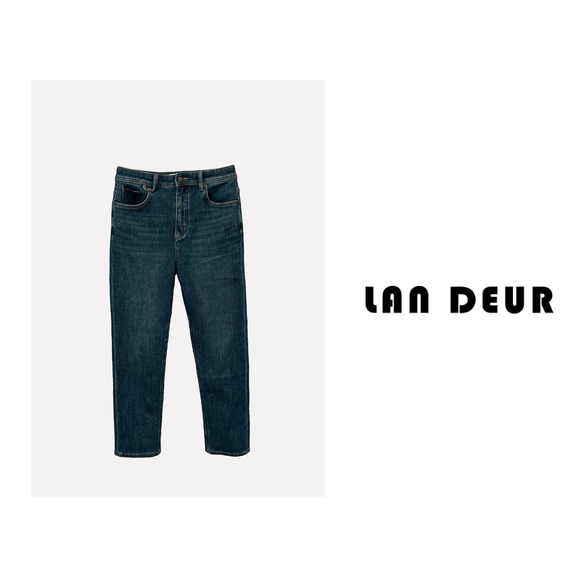 JIUJIU 【心碎小猫】高腰显瘦显高时尚百搭水洗牛仔裤0912