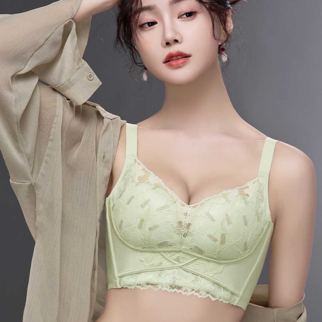 【满天星辰】蕾丝聚拢上托显大内衣调整型大胸显小舒适性感无痕文胸