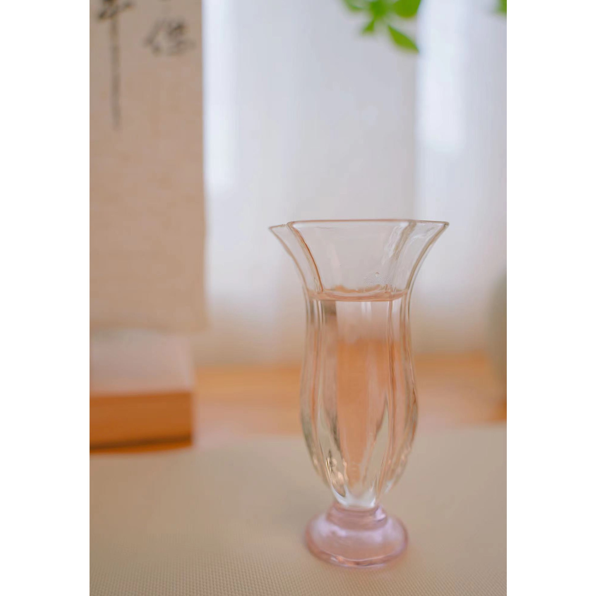 【得闲一日】莲花花茶花口创意水仙杯耐高温玻璃喝茶泡茶杯功夫茶杯