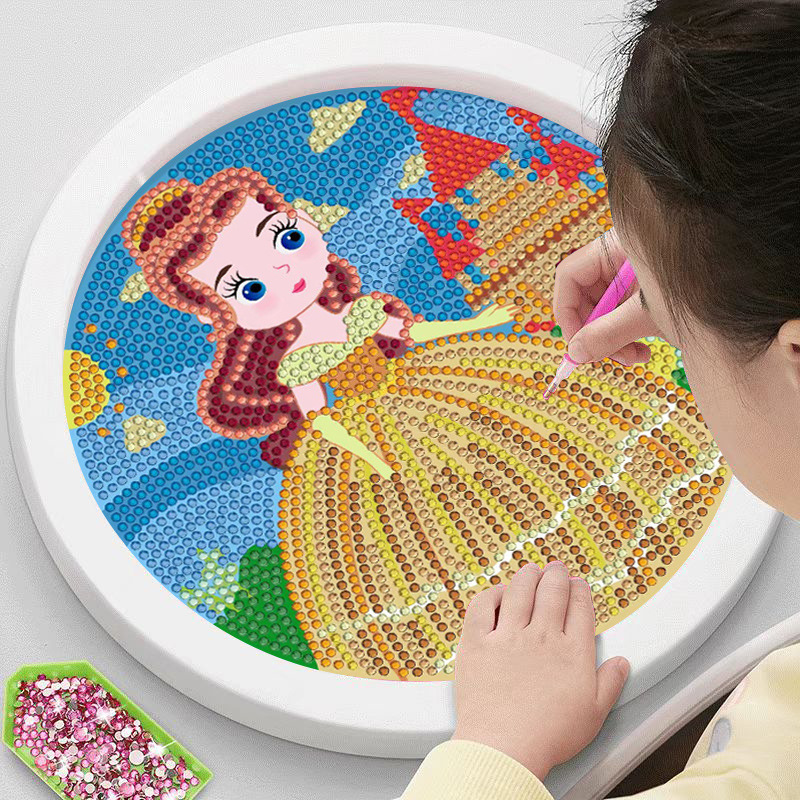 新款 公主卡通钻石画儿童满钻水晶亮钻贴画手工趣味diy水晶钻石贴
