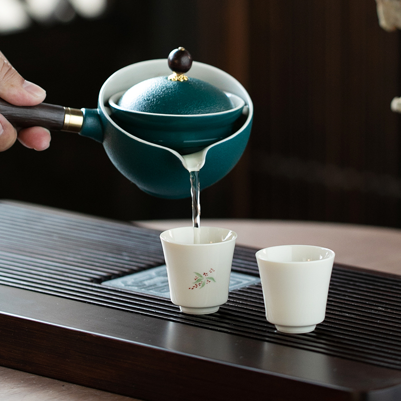 流影逍遥泡茶壶360度旋转泡茶壶单个家用懒人功夫茶具网红泡茶器