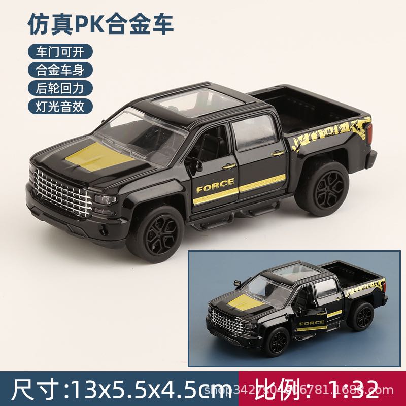 1:36合金越野车多款式四开门声光版男孩玩具