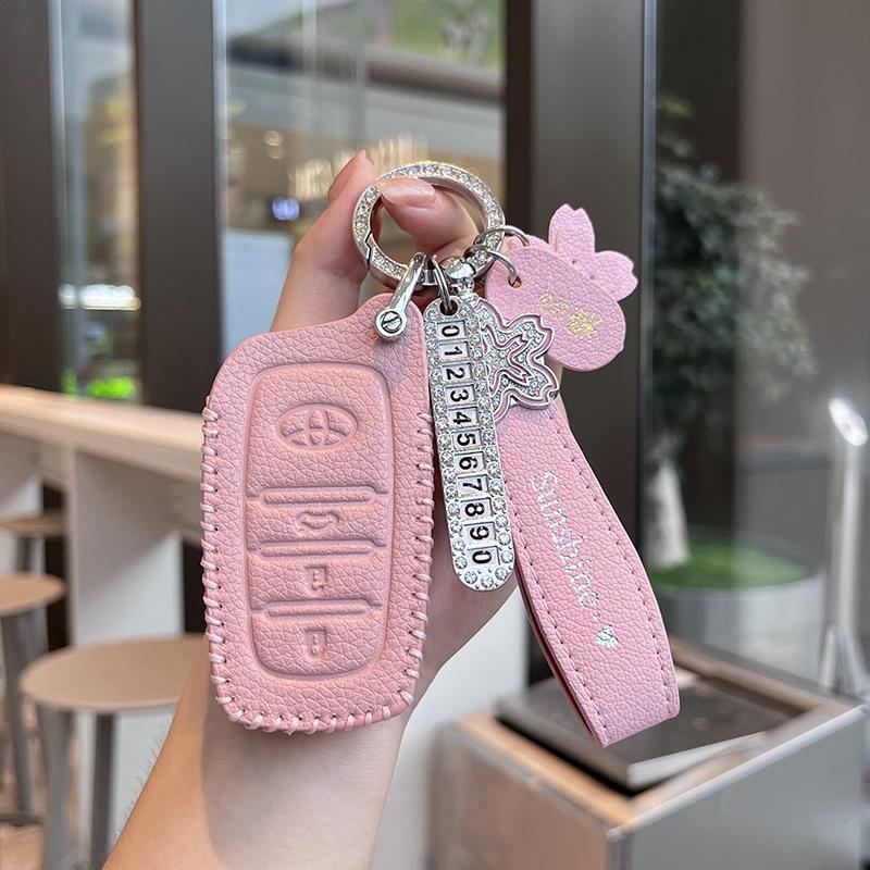 适用丰田卡罗拉钥匙套凯美瑞车雷凌亚洲龙荣放rav4威兰达壳扣男女