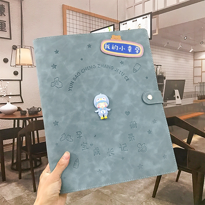 孕检收纳册高颜值可爱宝宝轻便活页软皮a4a5产检b超档案怀孕记录
