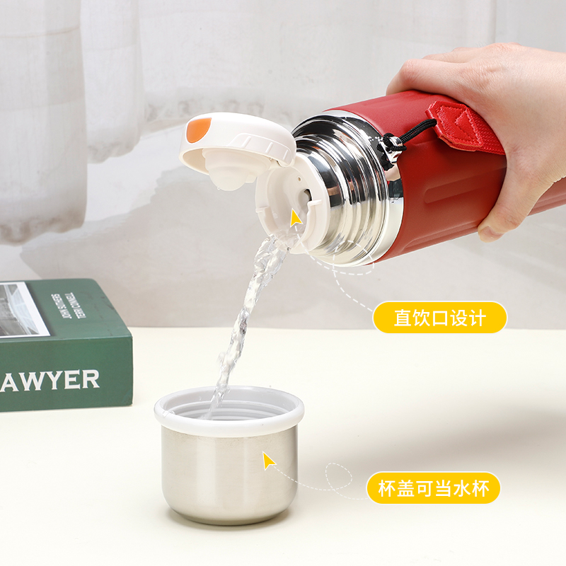 316不锈钢保温杯复古罗马小钢炮时尚男女保温水杯盖子可喝水