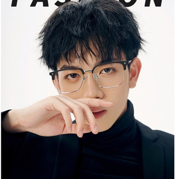 网红痞帅半框眼镜防蓝光辐射斯文理工男韩版可配近视度数眼睛架女