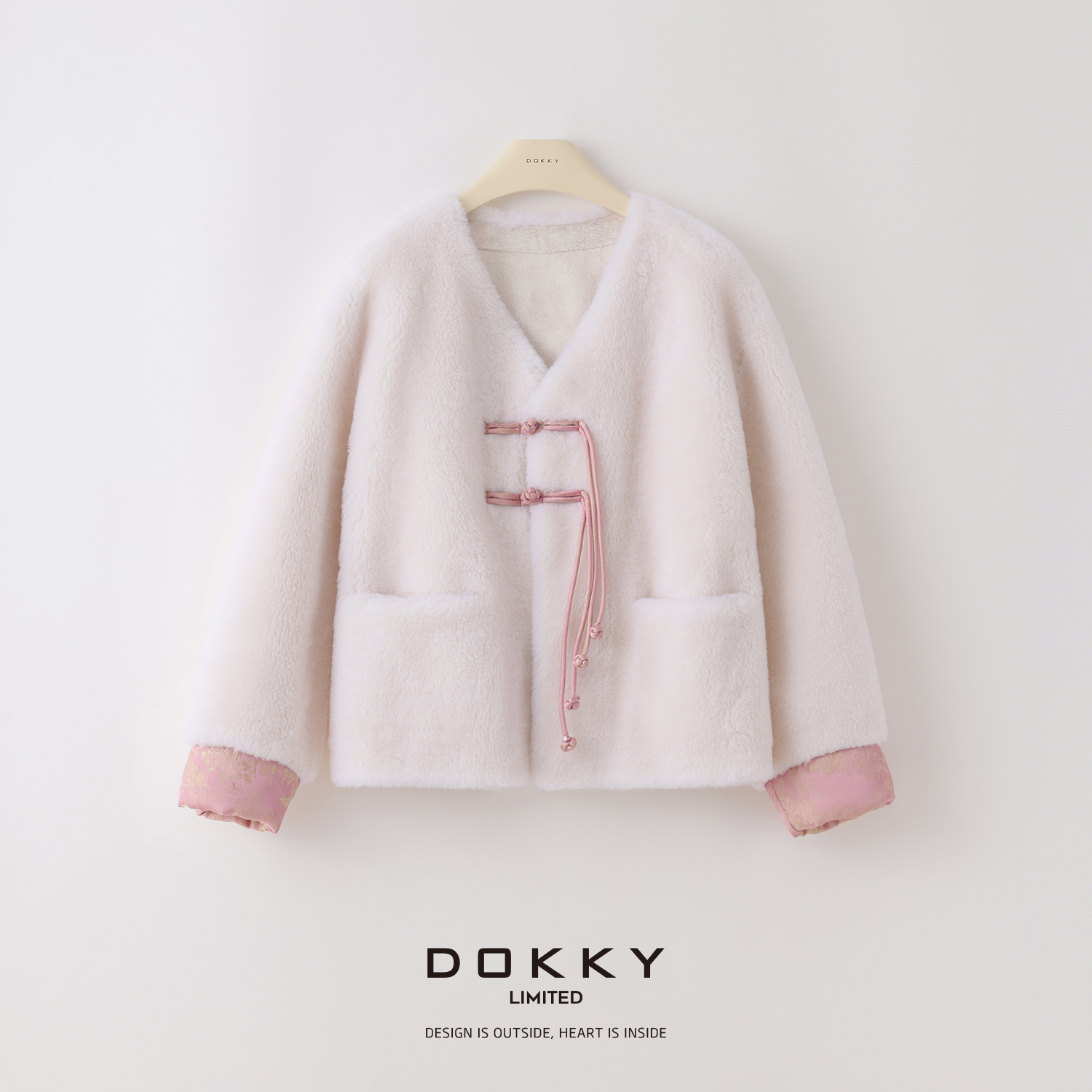 【粉墨江南·100纯澳羊外套】DOKKY新中式丨手工流苏盘扣丨羊毛外套