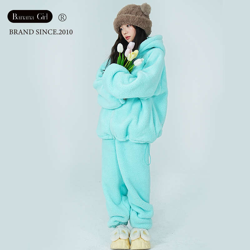 Bananagirl  【蓝发发】首发马卡龙蓝可外穿家居服套装保暖