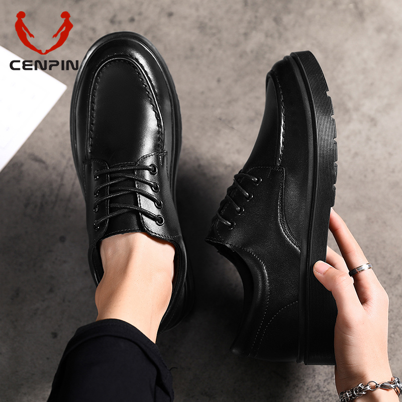 CENPIN/诚品韩版时尚黑西装防滑les帅t中性潮男女百搭西装小皮鞋