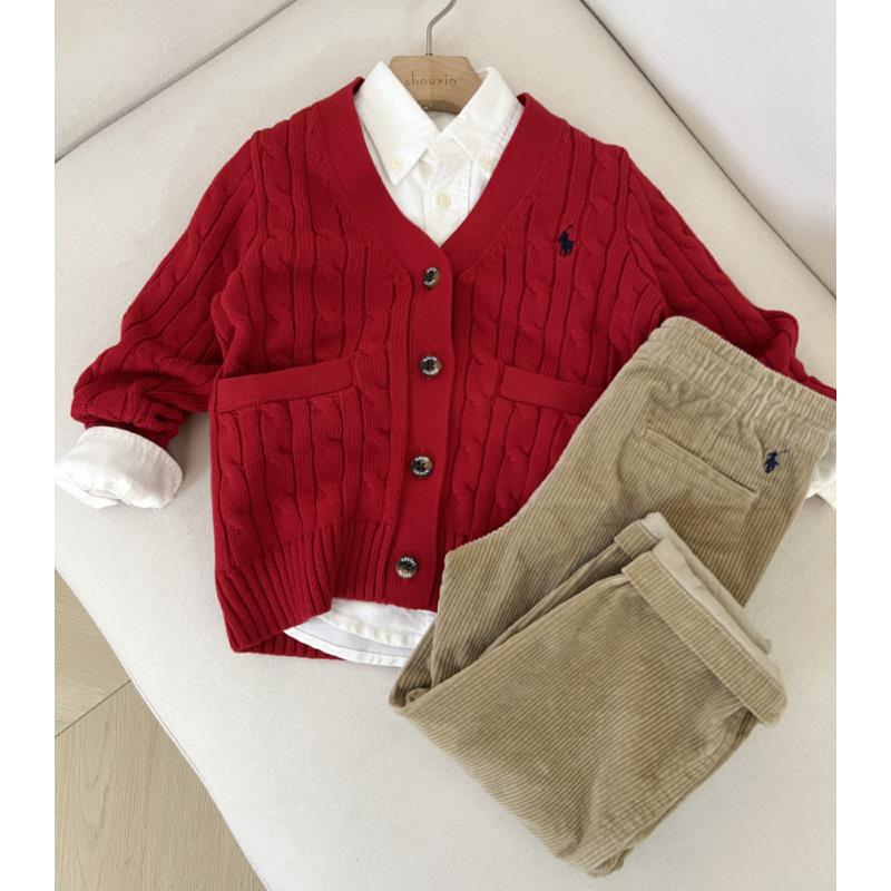 【手心外贸2】新年款 男女童针织开衫外套 儿童休闲毛衣