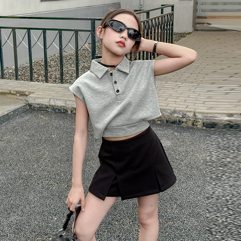 女童套装夏装6-12岁儿童韩版洋气女大童夏季薄款休闲运动两件套潮