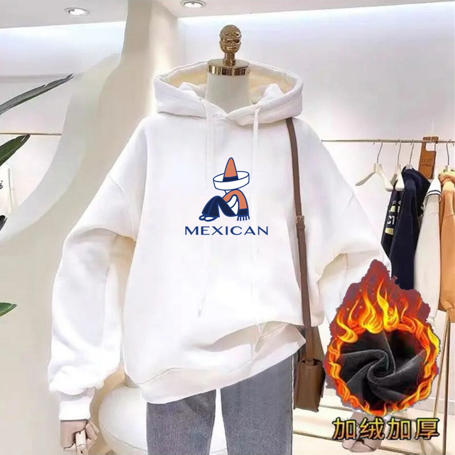【感恩有你】情侣休闲纯棉帽衫百搭宽松套头卫衣时尚高档印花卫衣