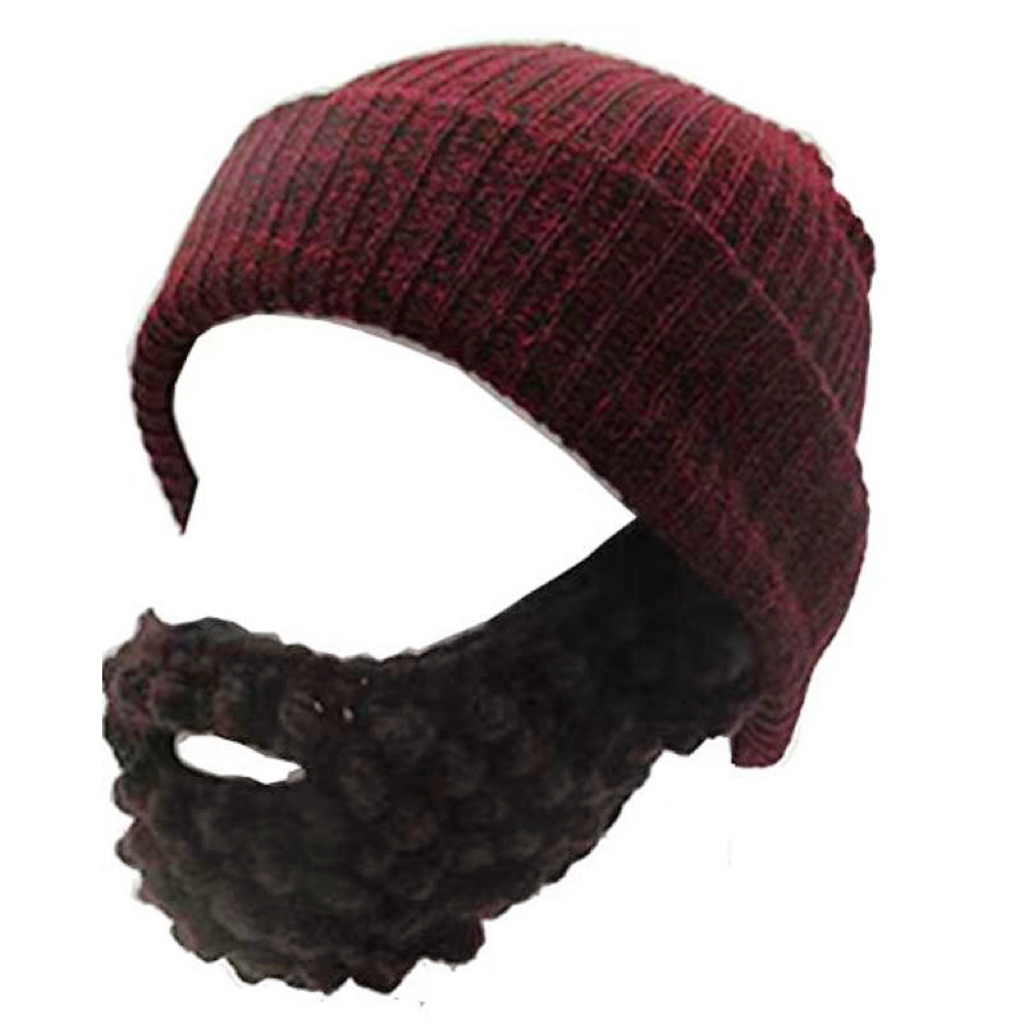 【现货秒发】帽子女秋冬男款冬季新款搞怪嘻哈假胡子针织毛线帽冷帽