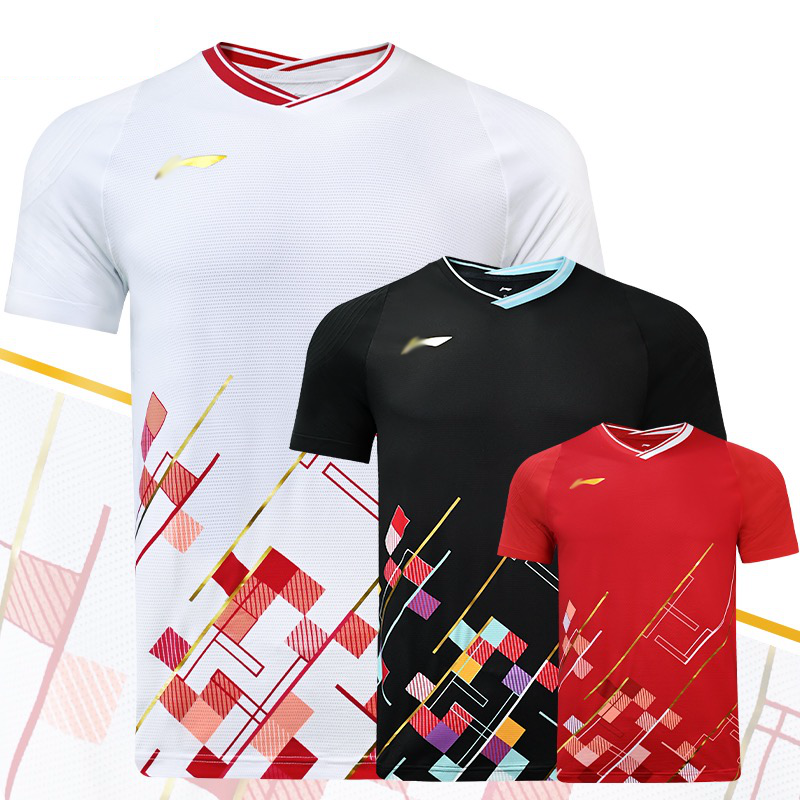 2023新品LN羽毛球服男女款套装短袖运动T恤国际比赛版大赛服定制
