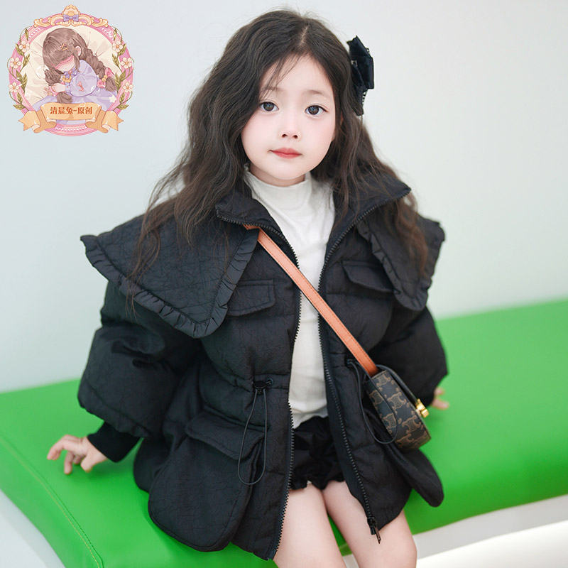 女童羽绒服冬装2023新款时尚儿童暖冬新国标90绒外套女孩加厚上衣