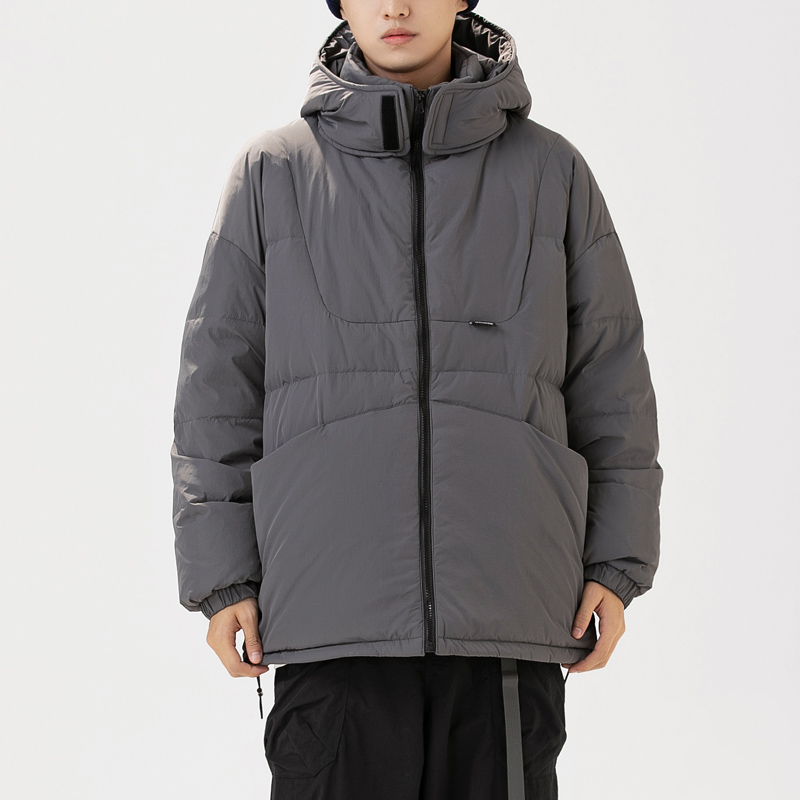 WTEB户外潮流白鸭绒羽绒服男冬宽松保暖外套百搭休闲情侣立领棉服