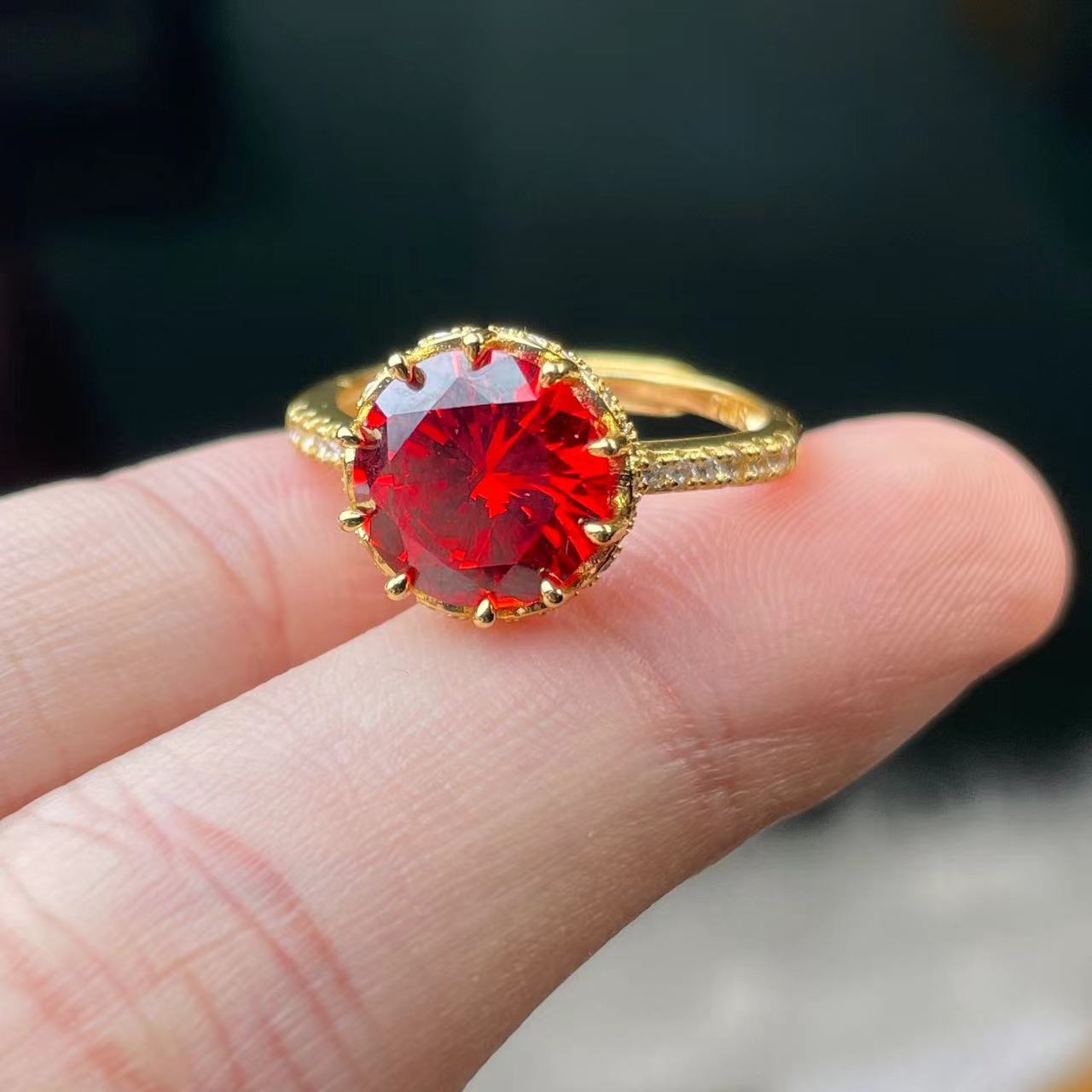 【夫妇严选】石榴芬达色轻奢戒指（多样发）