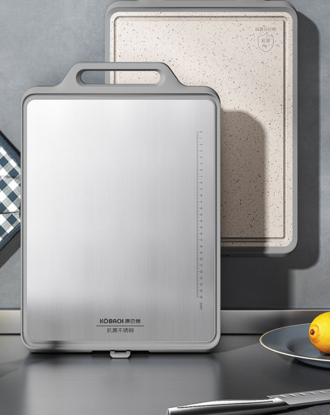 抗菌防霉家用不锈钢双面砧板案板厨房切菜板