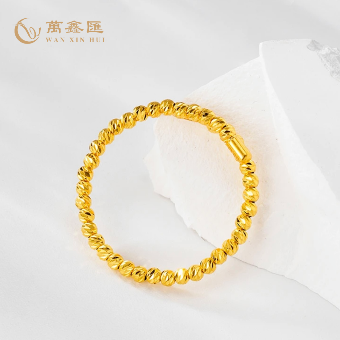 {小清专享}5G足金999 #1222爆闪弹力记忆戒指可调节单圈简约百搭