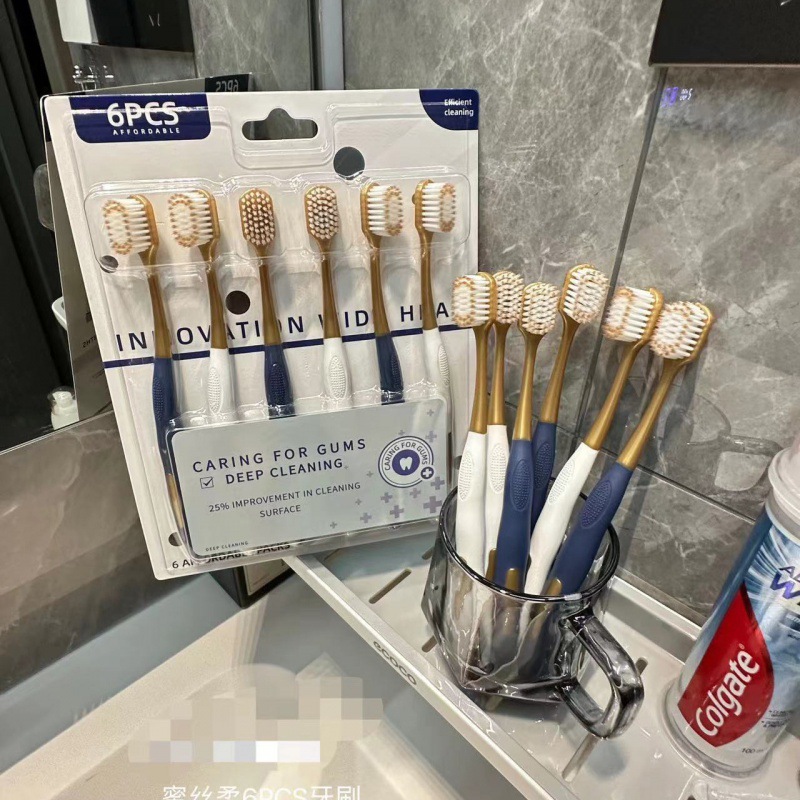 山姆同款chocoikes密丝柔牙刷一盒6支高密软毛深层清洁口腔家用