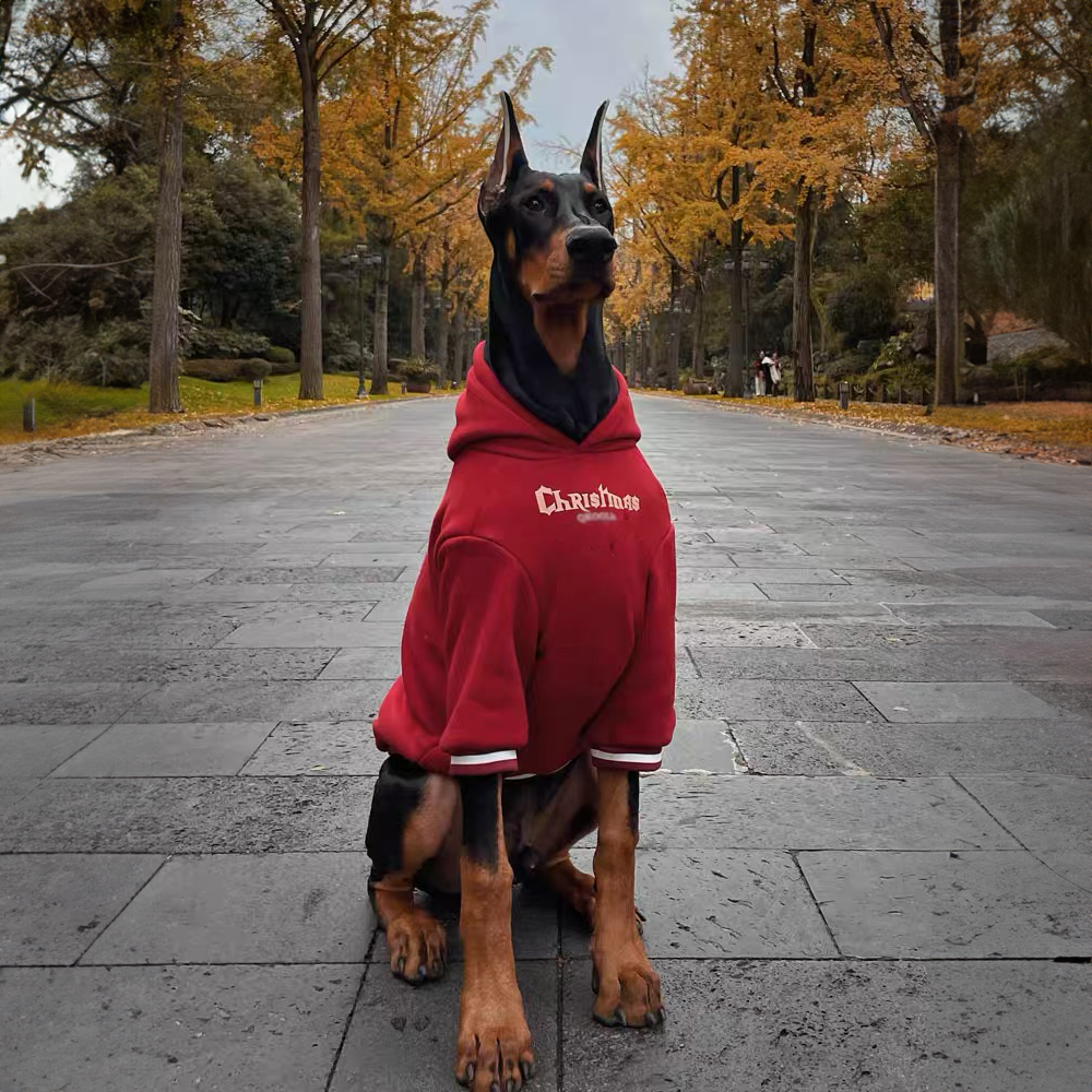 大型犬狗狗衣服秋冬款狗衣服冬季保暖卫衣金毛圣诞衣服狗衣服过年