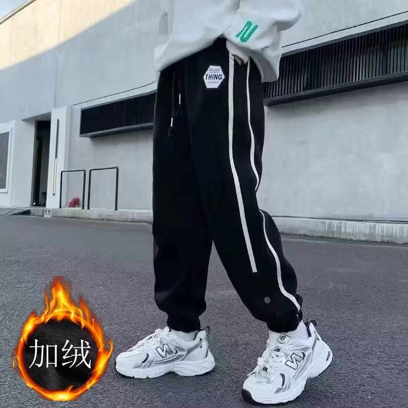 童装男童休闲长裤2023春秋款中大儿童运动宽松青少年胖男孩裤子潮