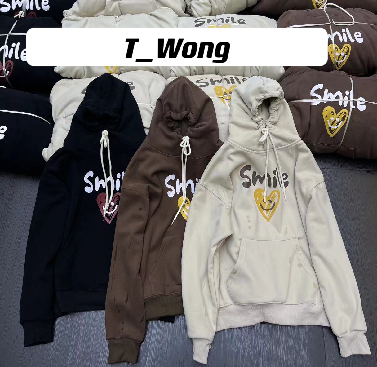 【W_Ting】冬日新品三色加厚加绒连帽爱心卫衣1320