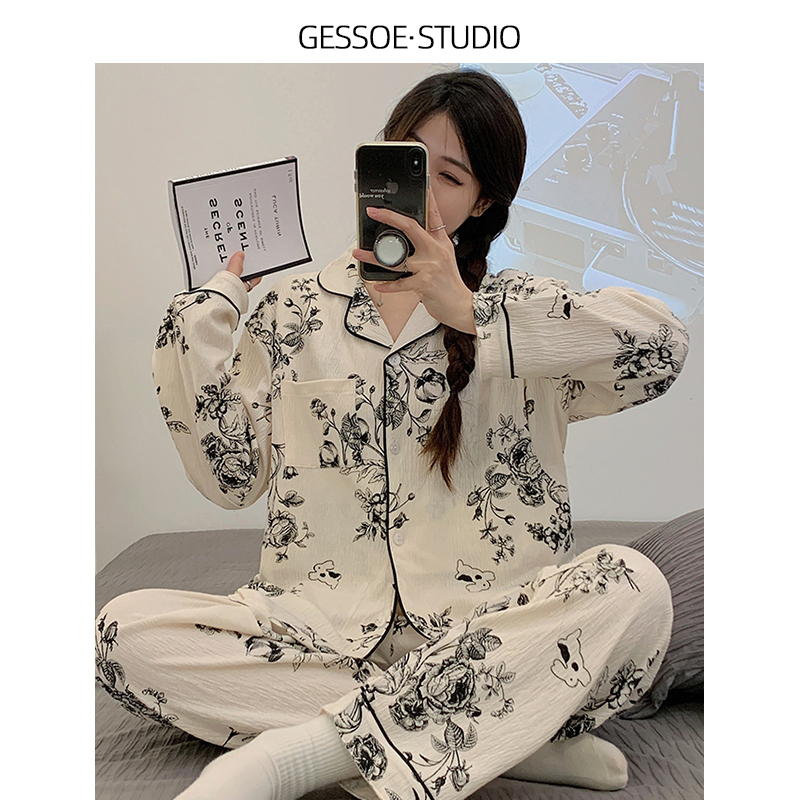 GESSOE哺乳期妈妈夏装哺乳衣月子服孕产妇月子服家居服薄款产后