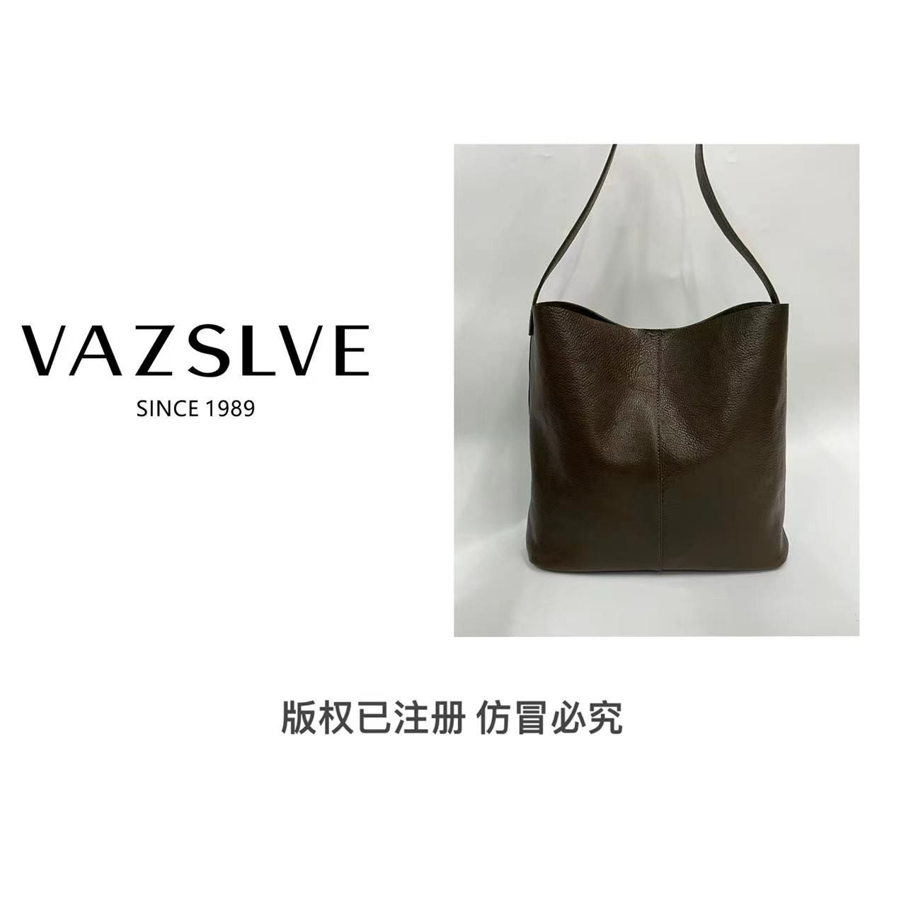 VAZSLVE/春夏新款复古真皮轻奢手提单肩包#KM-23553-绿色