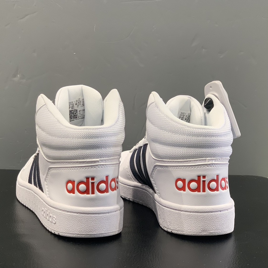 阿迪达斯男鞋新款NEO休闲鞋Adidas高帮板鞋小白鞋运动鞋子 FY8616