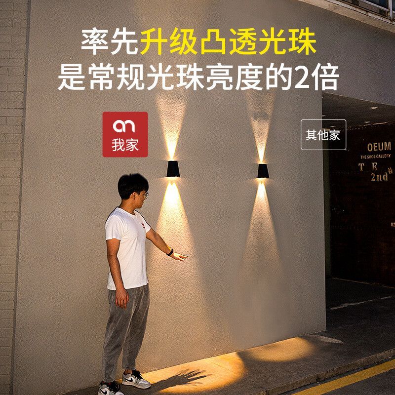 ZZ户外防水太阳能家用壁灯透光庭院灯阳台